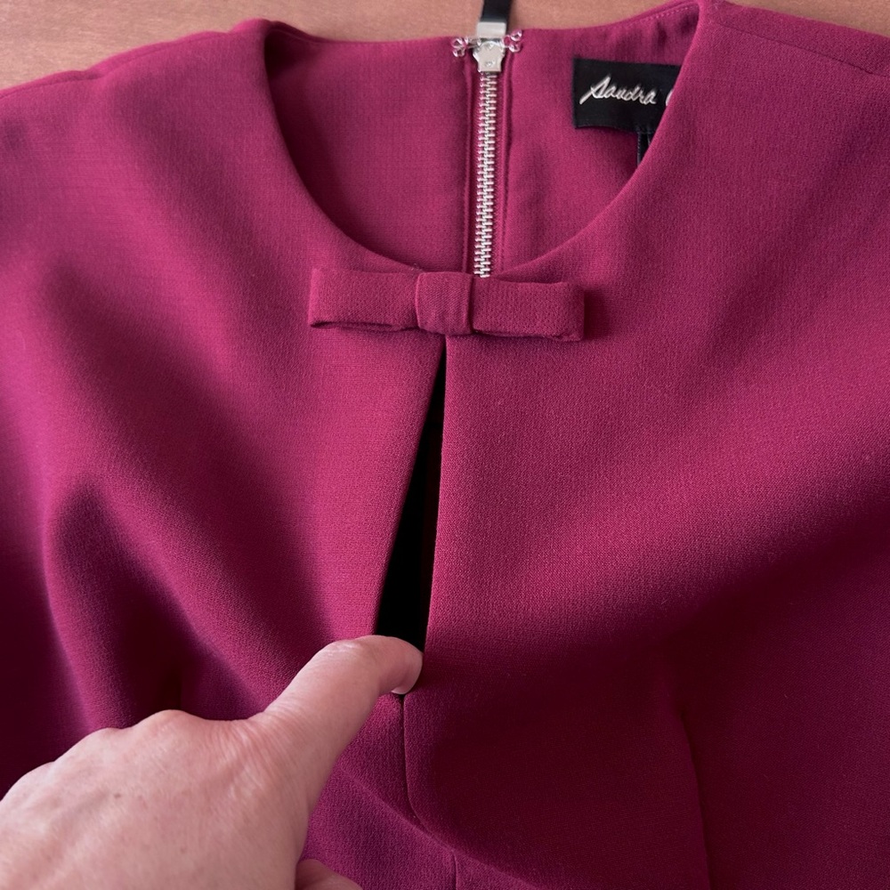 Sandra Angelozzi Thick Peplum Top Raspberry - Picture 8 of 11
